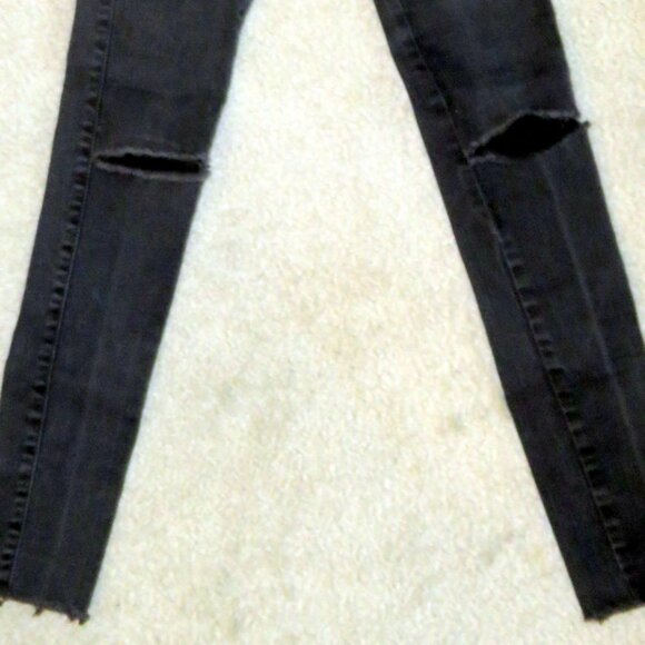 ZEE.GEE.WHY. Black Swizzle Sticks Mid Super Duper Skinny Jeans Size 25 - Picture 15 of 16